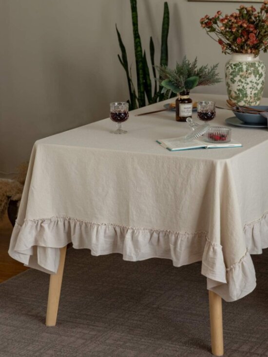 Glory Season Other - 100% Cotton Tablecloth, Ruffle, 60" X 84" NWOT